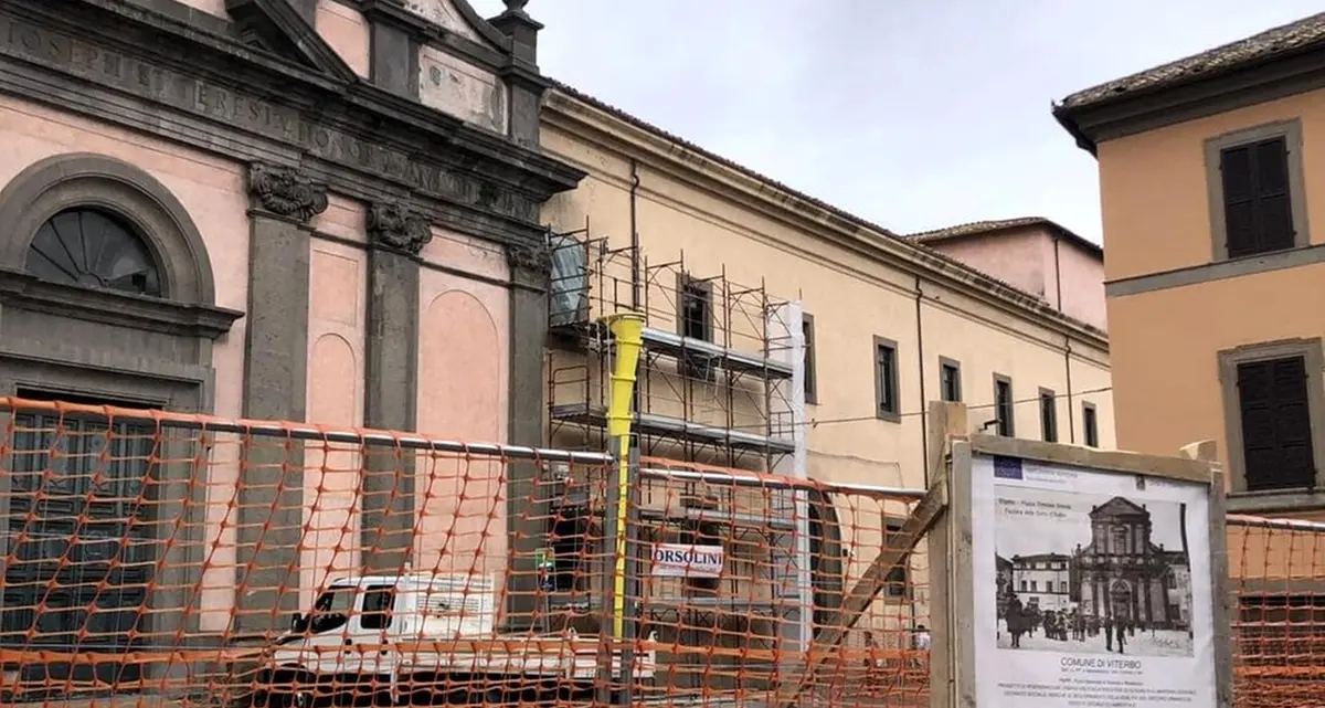 Viterbo: nelle stanze dell’ex tribunale torna alla luce un affresco