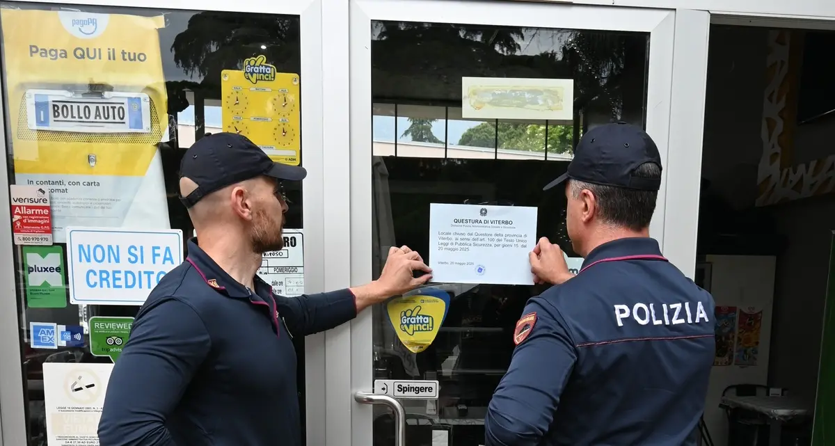 Viterbo: aggressioni e liti tra clienti, chiuso un bar del Sacrario