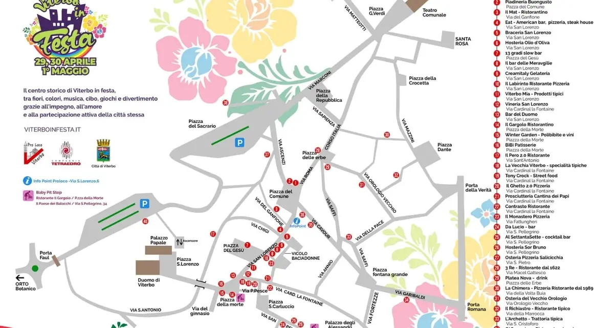 «Viterbo in festa: ecco cosa copre il Comune»