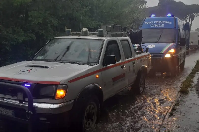 Maltempo sul litorale: allagamenti e interventi della Prociv a Cerveteri