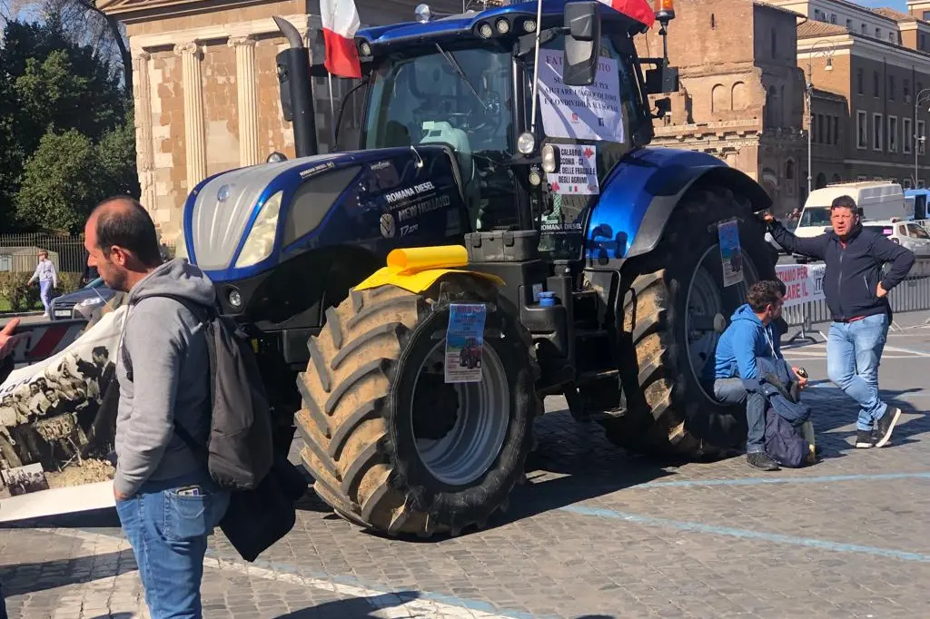 Agricoltori, la protesta si \"sposta\" alla Bocca della Verità a Roma