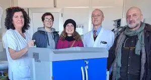 Donato carrello portadocumenti alla gastroenterologia di Belcolle