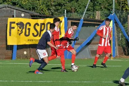 Una fase di gioco dei biancorossi - Foto Alessio De Luca