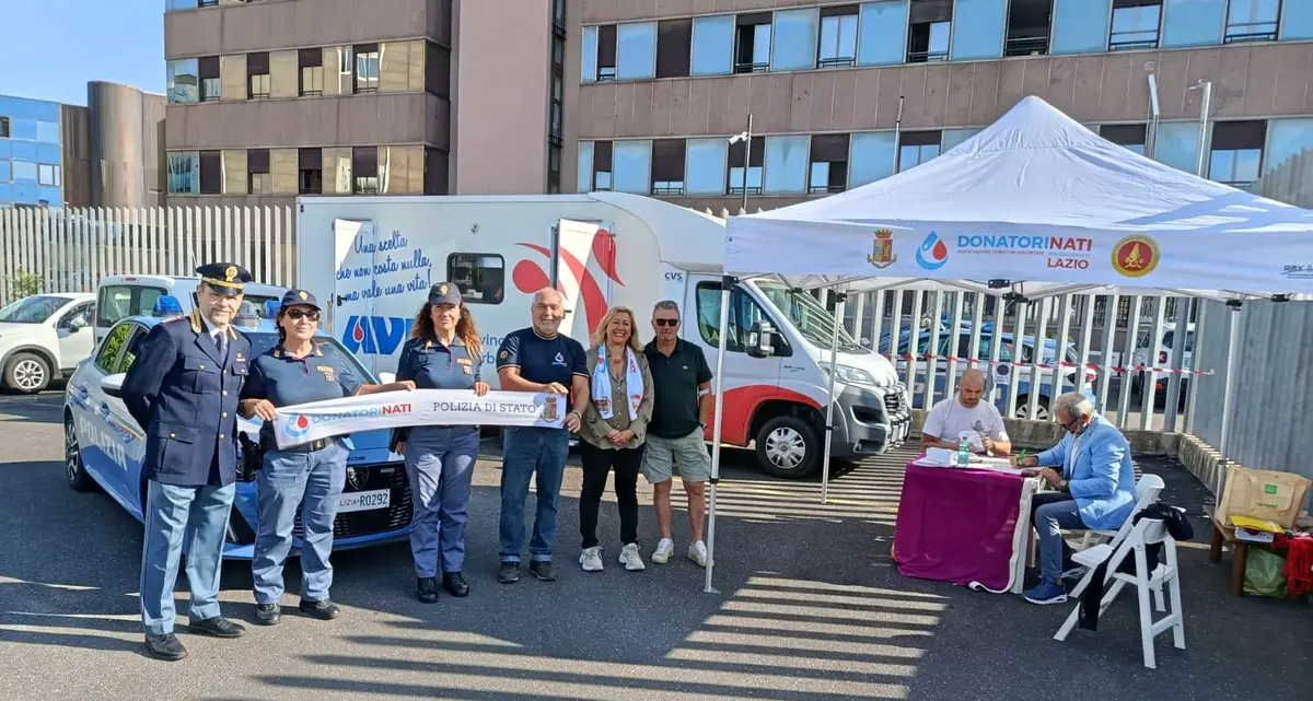 Viterbo: successo per la raccolta di sangue davanti alla questura