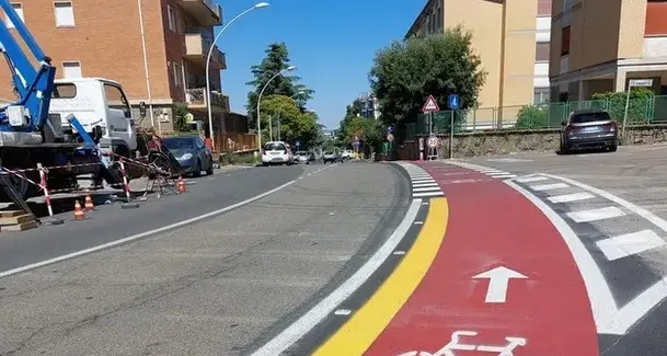 Pista ciclabile pronta per essere usata